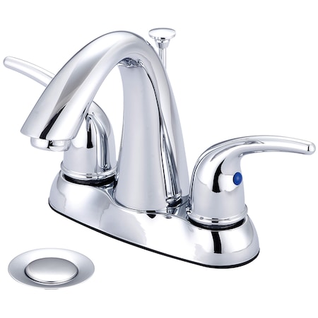 Olympia Faucets Two Handle Bathroom Faucet, NPSM, Centerset, Polished Chrome, Weight: 4.5 L-7572